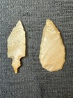 Lot 2 North Africa Neolithic Flint Arrowheads 1-aterian Tanged Stem  1-blank Pt