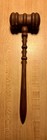 Vintage Handcrafted Wooden Judge   s Gavel Decorative Auctioneer Court Mallet