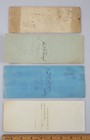 Lot Of 4 Antique Bank Checks 1800s Great Script And Illustrations