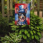 Caroline s Treasures Australian Cattle Dog Patriotic American Garden Flag