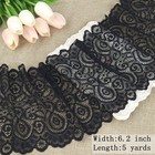 Idongcai Black Wide Elastic Lace Trim For Sewing -  2 Black  
