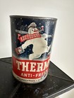Vintage Thermo Snowman Anti Freeze One Quart Gas Oil  Full Advertising Metal Can