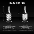 Cnc Medical Grade Stainless Steel Adjustable Tattoo Needle Cartridge Grip 30mm