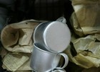 Vintage Soviet Aluminium Cup original Army Cup Ussr russian Army Soldier Mug New