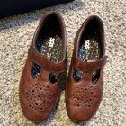 Sas Willow Walnut Leather Mary Jane Comfort Casual Shoes Women   s 9 Ww Brown