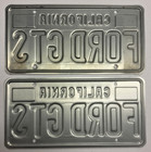 Vintage California Ford Gts Vanity License Plate Pair 1980s Ford Gts Dmv Env 