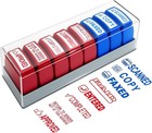 8pcs Office Stamps Set  Paid Scanned Approved Copy Faxed Completed Entered Re   