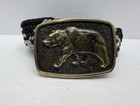 Vintage Bts Men s Solid Brass Bear Belt Buckle Gold Tone W  1 5  Belt