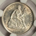 1873-s Half Dime   Ngc Ms63   Blast White 