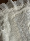 27    Antique Pillow Sham   White Lace button Closure 26x27    1890-1910 Cottagecore