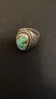 Vintage Silver And Turquoise Ring  Size 12  26 G  Heavy 