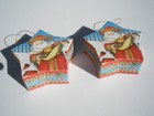 Mary Engelbreit  Christmas Santa Star Decor Trinket Gift Ornament Box   s Set Of 2