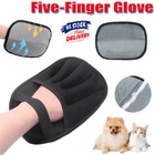 Electrostatic Pet Hair Removal Gloves Brush   Double-sided Pet Grooming Gloves