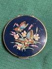 Vintage Compact 1950s Stratton Princess Butterfly Floral Design Made England