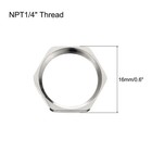 8pcs Cast Pipe Fitting Hex Locknut Nut Npt1 4  Female Thread Silver Tone
