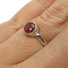 925 Sterling Silver Vintage Southwestern Real Carnelian Ring Size 6 25