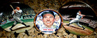 Babe Ruth Joe Dimaggio Mickey Mantle Collector Plates W stand Holders Clean nice