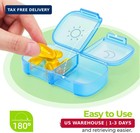 Auvon Xl Weekly Pill Organizer 2 Times A Day With Large Opening For Easy Filling