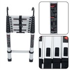 Telescoping Ladder 12 5 Ft Extension Ladder Aluminum Lightweight Telescopic