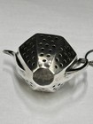 Antique Webster  Tea Pot Shaped Sterling Silver Tea Ball Infuser Strainer  Chain
