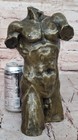 Bronze Sculpture Statue Signed Abstract Modern Art Male Nude Torso Hot Cast