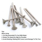 0 8mm-12mm Diamond Burr Concave Grinding Head Bit 2 35 3mm Shank For Rotary Tool