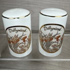 Vintage Dollywood Salt   Pepper Shakers Parton Floral Butterfly Japan Souvenir