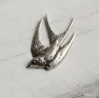 Vintage 935 Argentium Silver Antique Swallow Bird Awesome Excellent Brooch