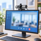 Webcam With Microphone And Speaker  1080p Web Camera For Desktop Computer Laptop