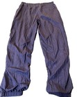 Vtg Parachute Joggers Track Pants Mens L Purple 80s Zip Ankle Pull On Athleisure