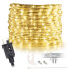 Warm White Led Rope Lighting Flexible Indoor Outdoor Christmas Extend To 300ft