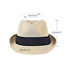 Summer Panama Straw Fedora Hats For Men Women Trilby Hat Foldable Roll Up Sho   