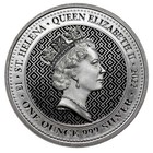 2022 U k  1 Pound St  Helena Queen   s Virtues Truth  999 1 Oz Silver Coin