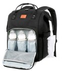 New Black Keababies Baby Diaper Bag Backpack With Changing Pad   Bottle Pockets