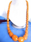 Vintage Graduated To 23mm Beaded Butterscotch Amber Bakelite Necklace 30 
