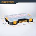 Stackable Tool Box Organizer With Removable Dividers - 17 Compartments  72118 