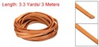 3 3 Yards 5mm Flat Leather Cord Leather Lacing Strips For Diy Crafts Pure Brown