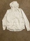 Nike Essential White Running Windbreaker Jacket Women s Large   90 00 Cu3217 100