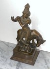 Gorgeous Old Heavy Solid Bronze Hindu Statue Of Lord Krishna - From India