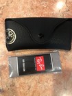 New Ray Ban Genuine Black Sunglasses Eyeglasses Case With Cleaning Cloth