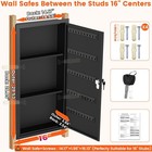 29 5    Wall Safe - 33  Larger Capacity  Lockable In-wall Safe With 2 Shelves   50