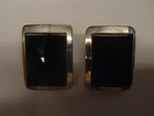 W Yellowhorse Sterling Silver Navajo Black Onyx Earrings