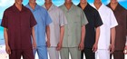 Men s 2pc Walking Suit Short Sleeve Casual Shirt   Pants Set Solid Color 2954