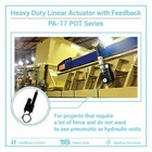 12-24v Feedback Linear Actuator  4 -24  Stroke 2000 Lbs Force  - Pa-17-pot Model