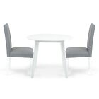 3 Piece Dining Table Set   2 Solid Wood Falabella Chairs W Round Table