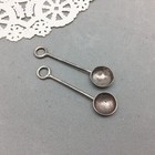 Lot 2 Sterling Silver Spoon For Open Salt Cellar Dish 2 9 Gram 2  Vintage Patina