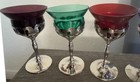 Set Of 5 Vintage Farber Brothers Krome-kraft Liquor Cocktail Glass W Chrome Stem