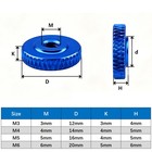 Knurled Thumb Nut Anodizing Aluminum Alloy Hand Grip Knobs M3 M4 M5 M6 Thumb Nut