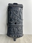 Vintage Cast Iron 1900s Wall Mounted Mailbox Ornate Ships Free 