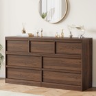 7 Drawer Dresser 54 Inch Wood Storage Chest For Bedroom Organizer 4 Colors